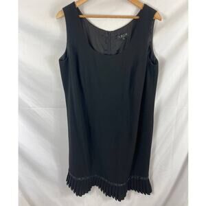 Trio New York Pleated Bottom Sheath Dress Black size 14